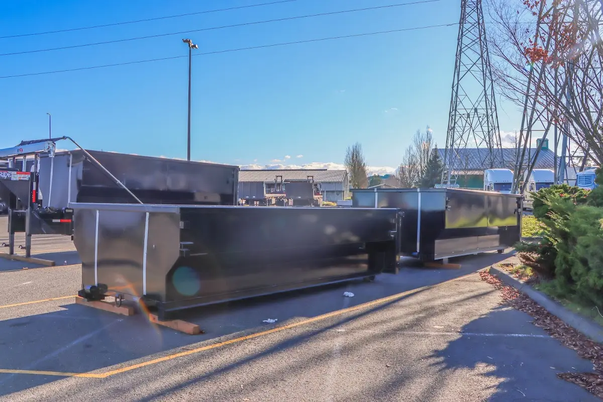 Roll-off dumpster ready for waste disposal at job site for Cleanout Dumpster Rental in Lomita